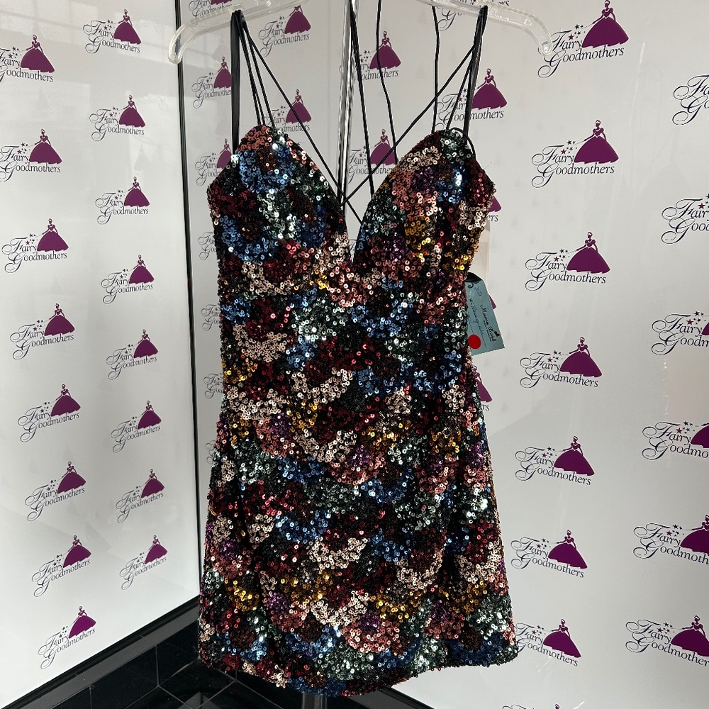 Tiffany Homecoming 27331 Multicolored Sequin Mini Dress